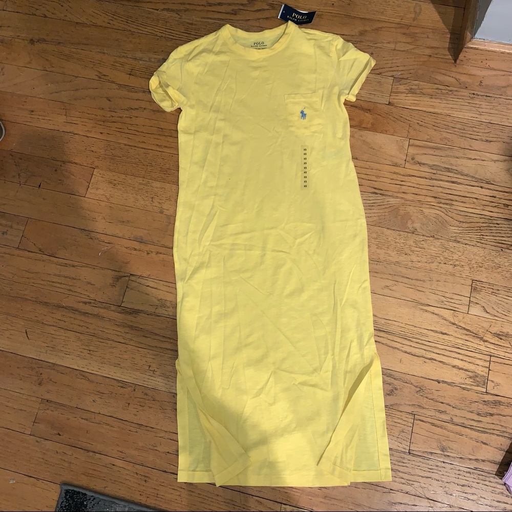 Polo by Ralph Lauren Long T-shirt Dress with Slits